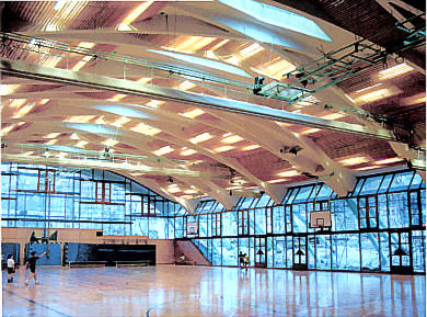 Sporthalle und Kindertagesst&auml;tte, Pallasstr. 15, Innenansicht Sporthalle